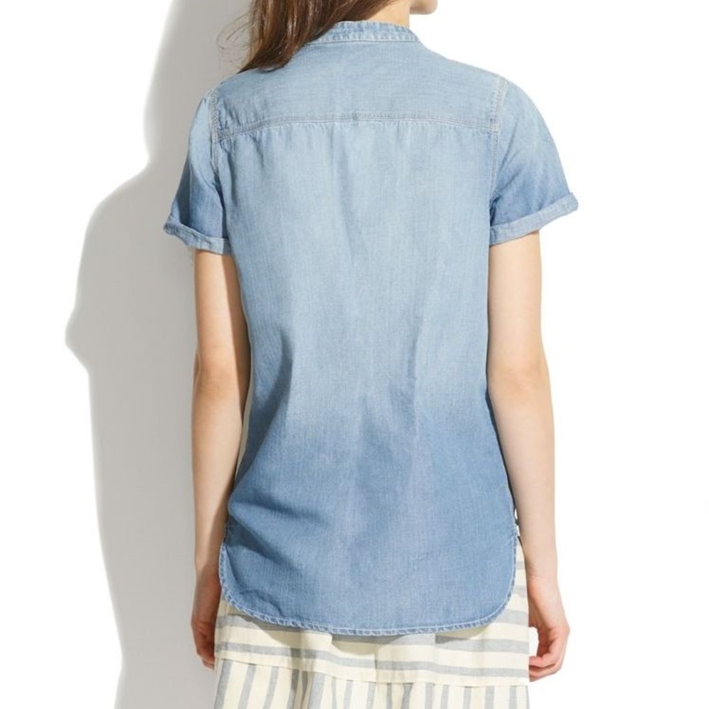 MADEWELL Blue Perfect Chambray Sunday Shirt [E8] - Picture 4 of 8